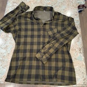 Men's Size 3XL State & Liberty Green Plaid Shirt